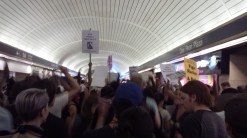 Activists marching through Penn Station last month, on the one year anniversary of Eric Garner's death.